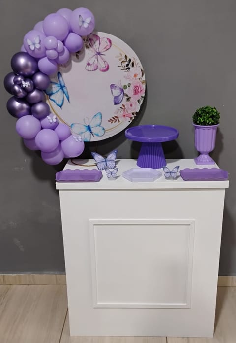 Decoração no tema Borboletas e Flores