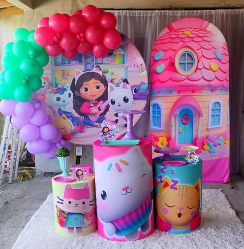 Decoração no tema A Casa Mágica da Gabby