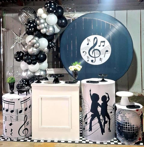Decoração no tema Música
