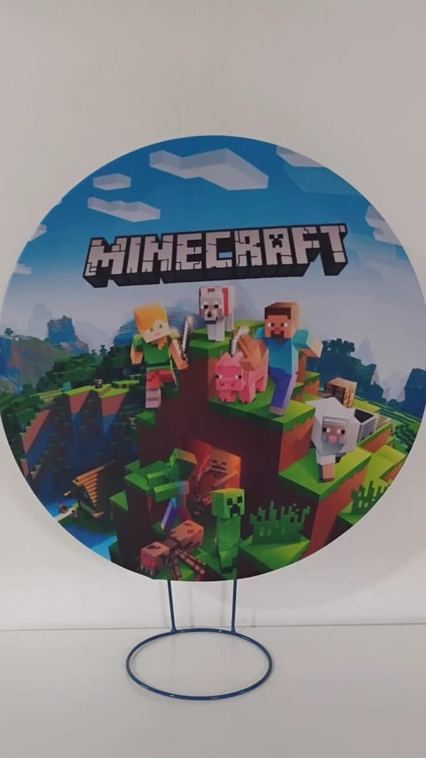 Decoração no tema Minecraft