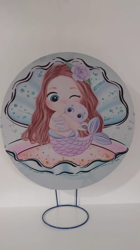 Decoração no tema Mamãe e Bebê Sereia