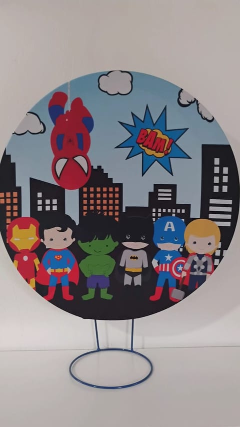 Decoração no tema Super-Heróis Marvel e DC